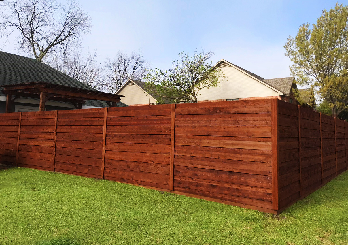 Horizontal Wood Fences  A Better Fence Company  Horizontal Fences
