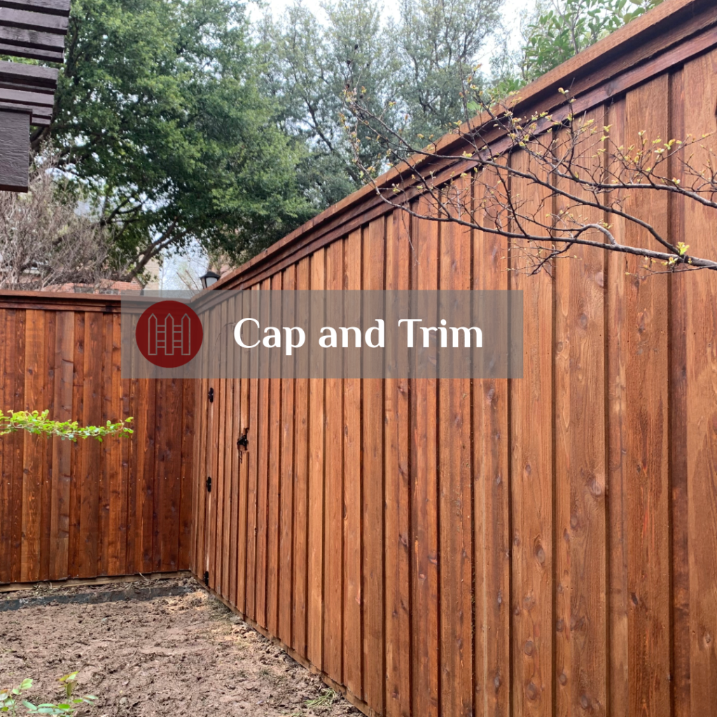 Board on Board Wood Fence With Cap and Trim Company Dallas Fort Worth
