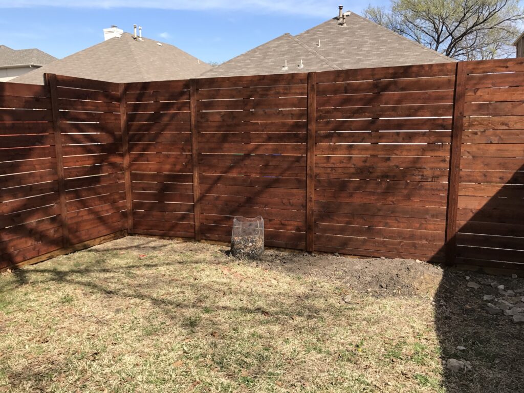 Horizontal Wood Fence Installation Company Dallas